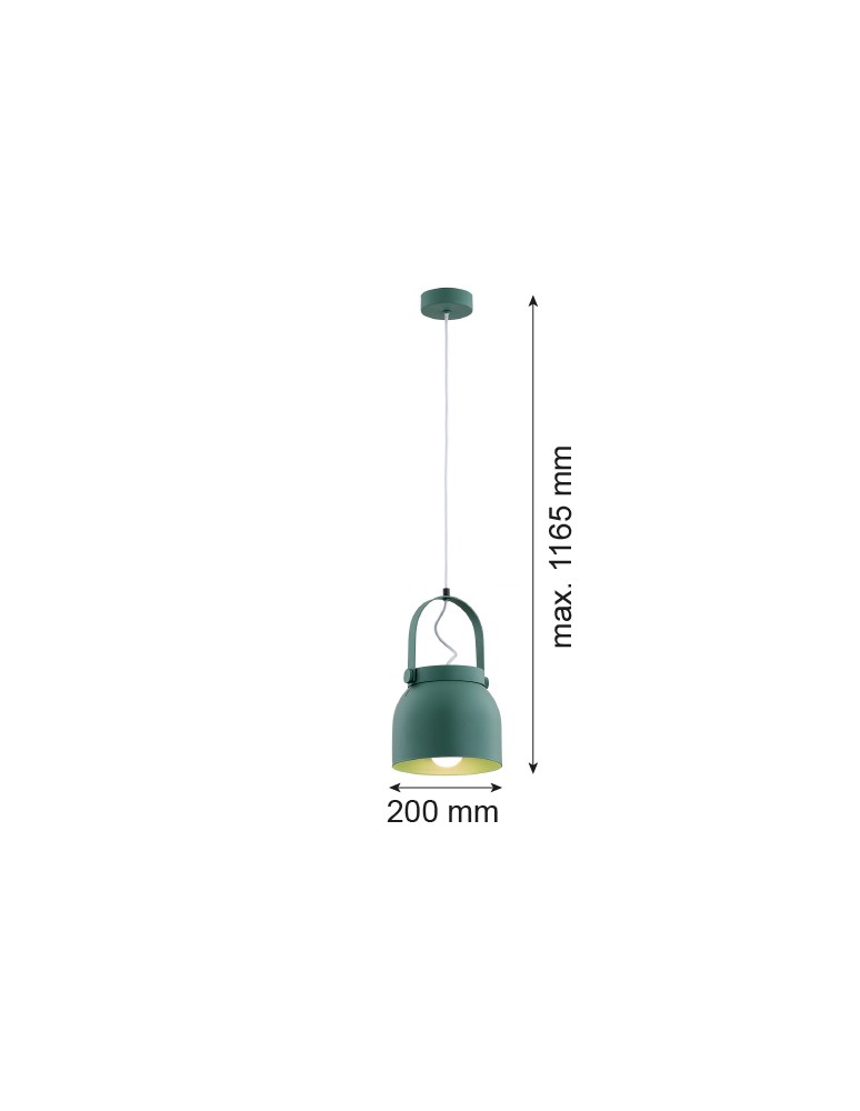 Industrial pendant lamps - Argon LOGAN pendant lamp 1 pł. 1x15W (max) green 8283 - product kolory-swiatla.pl 4