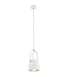 Industrial pendant lamps - Argon LOGAN pendant lamp 1 fl., smaller 1x15W (max) cream white 8290 - product 1