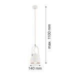 Industrial pendant lamps - Argon LOGAN pendant lamp 1 fl., smaller 1x15W (max) cream white 8290 - product 4