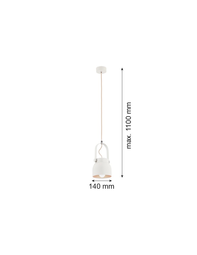 Industrial pendant lamps - Argon LOGAN pendant lamp 1 fl., smaller 1x15W (max) cream white 8290 - product kolory-swiatla.pl 4