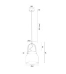 Industrial pendant lamps - Argon LOGAN pendant lamp 1 fl., smaller 1x15W (max) cream white 8290 - product 5