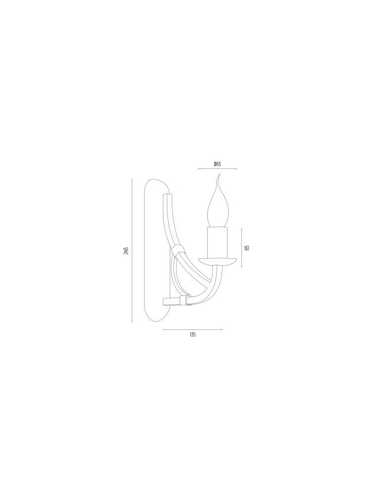 Chandelier wall lamps - Argon LORENZO wall lamp 1 pł. 1x7W (max) black gold 8355 - product kolory-swiatla.pl 4