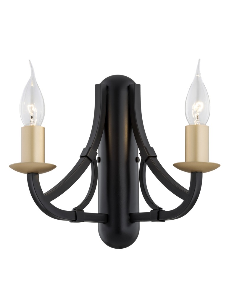 Chandelier wall lamps - Argon LORENZO 2 fl. wall lamp 2x7W (max) black gold 7181 - product kolory-swiatla.pl 1