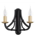 Chandelier wall lamps - Argon LORENZO 2 fl. wall lamp 2x7W (max) black gold 7181 - product 2