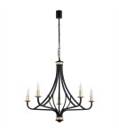 Argon LORENZO żyrandol 5 pł. 5x7W (max) czarny złoty 2171