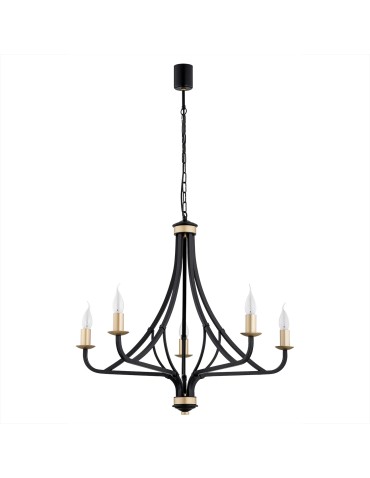 Argon LORENZO 5 fl. chandelier 5x7W (max) black gold 2171 - product 2