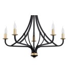 Argon LORENZO żyrandol 5 pł. 5x7W (max) czarny złoty 2171