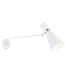 Cantilever wall lamps - Argon LUKKA wall lamp 1 pł. 1x15W (max) white structure chrome elements 3889 - product 1