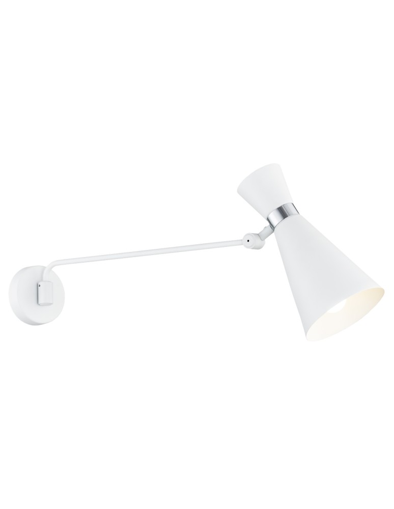 Cantilever wall lamps - Argon LUKKA wall lamp 1 pł. 1x15W (max) white structure chrome elements 3889 - product kolory-swiatla.pl 1