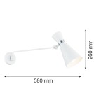 Cantilever wall lamps - Argon LUKKA wall lamp 1 pł. 1x15W (max) white structure chrome elements 3889 - product 2