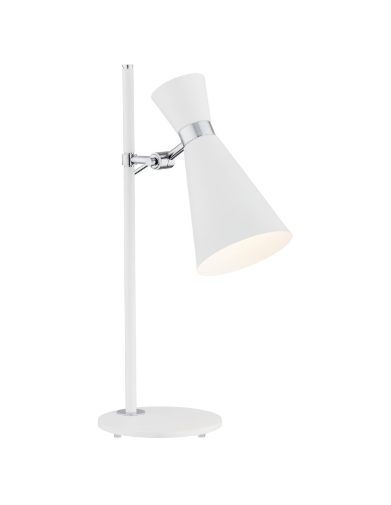 Desk lamps - Argon LUKKA 1-fl. desk lamp 1x15W (max) white structure chrome elements 3890 - product kolory-swiatla.pl 1