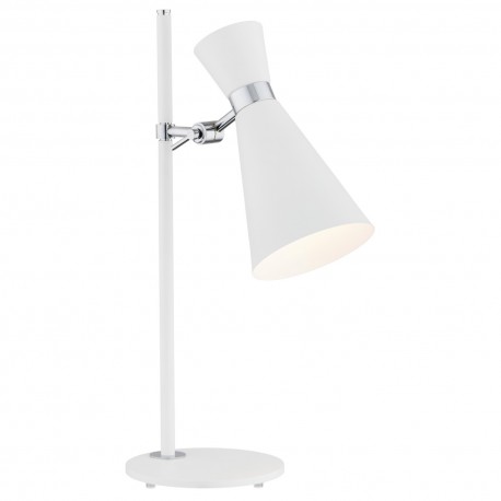 Argon LUKKA lampa biurkowa 1 pł. 1x15W (max) biały struktura elementy chromowane 3890