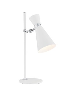 Argon LUKKA lampa biurkowa 1 pł. 1x15W (max) biały struktura elementy chromowane 3890