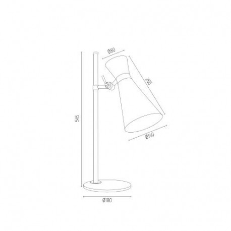 Argon LUKKA lampa biurkowa 1 pł. 1x15W (max) biały struktura elementy chromowane 3890
