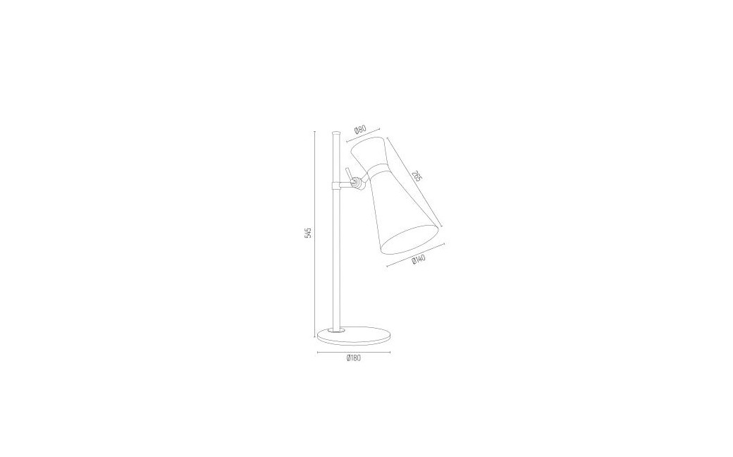 Argon LUKKA lampa biurkowa 1 pł. 1x15W (max) biały struktura elementy chromowane 3890