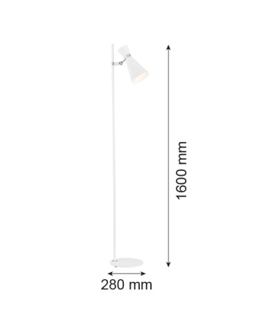 Argon LUKKA floor lamp 1 pł. 1x15W (max) white structure chrome elements 3891 - product 2
