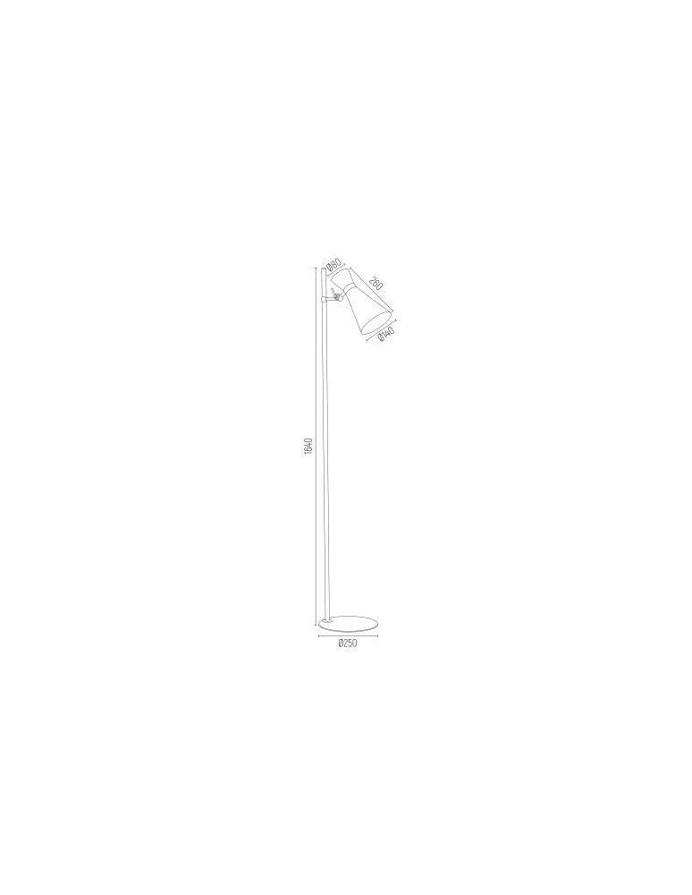 Floor lamps for reading - Argon LUKKA floor lamp 1 pł. 1x15W (max) white structure chrome elements 3891 - product kolory-swiatla.pl 3