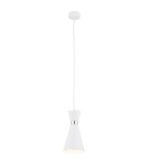 Single pendant lamps - Argon LUKKA pendant lamp 1 pł. 1x15W (max) white structure chrome elements 3892 - product 1