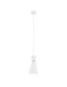 Argon LUKKA lampa wisząca 1 pł. 1x15W (max) biały struktura elementy chromowane 3892