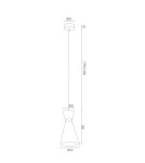 Single pendant lamps - Argon LUKKA pendant lamp 1 pł. 1x15W (max) white structure chrome elements 3892 - product 3