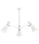 Argon LUKKA żyrandol 3 pł. 3x15W (max) biały struktura elementy chromowane 1379