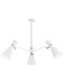 Argon LUKKA żyrandol 3 pł. 3x15W (max) biały struktura elementy chromowane 1379