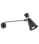 Cantilever wall lamps - Argon LUKKA wall lamp 1 pł. 1x15W (max) black structure chrome elements 3893 - product 1