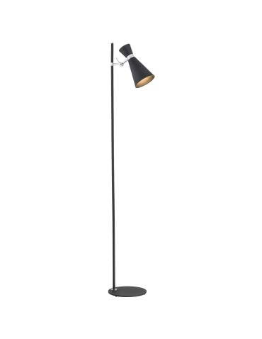 Argon LUKKA lampa podłogowa 1 pł. 1x15W (max) czarny struktura elementy chromowane 3895