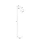 Floor lamps for reading - Argon LUKKA floor lamp 1 pł. 1x15W (max) black structure chrome elements 3895 - product 3