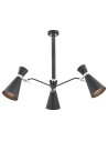 Argon LUKKA żyrandol 3 pł. 3x15W (max) czarny struktura elementy chromowane 1380