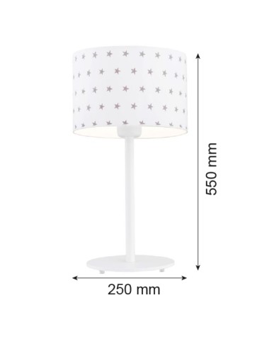 Argon MAGIC 1-fl. table lamp 1x15W (max) white with gray stars white structure 4125 - product 2