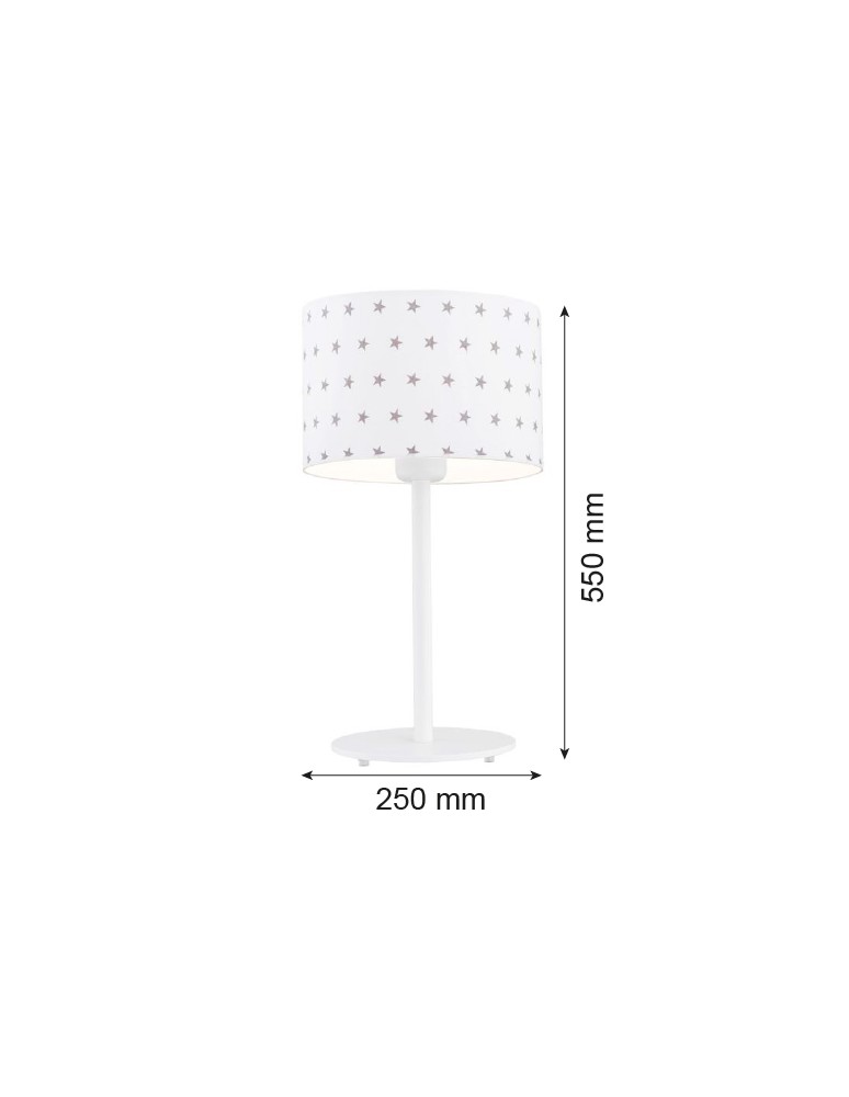 Argon MAGIC lampa stołowa 1 pł. 1x15W (max) biały w szare gwiazdki biały struktura 4125 Argon MAGIC lampa stołowa 1 pł. 1x15W (max) biały w szare gwiazdki biały struktura 4125