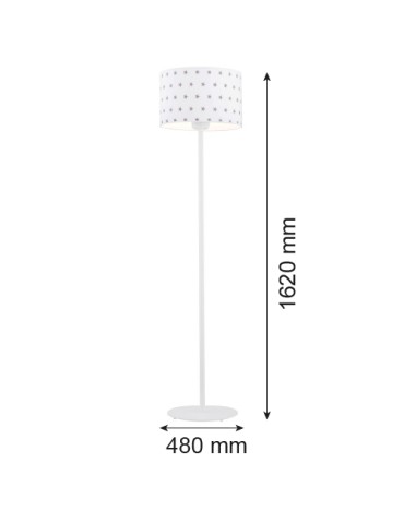 Argon MAGIC lampa podłogowa 1 pł. 1x15W (max) biały w szare gwiazdki biały struktura 4129 - produkt 2