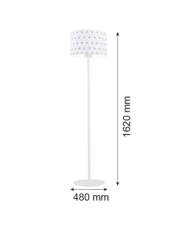 Argon MAGIC lampa podłogowa 1 pł. 1x15W (max) biały w szare gwiazdki biały struktura 4129 - produkt 2