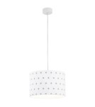 Lamps for childrens room - Argon MAGIC pendant lamp 1 pł. 1x15W (max) white with gray stars chrome elements 4133 - product 1