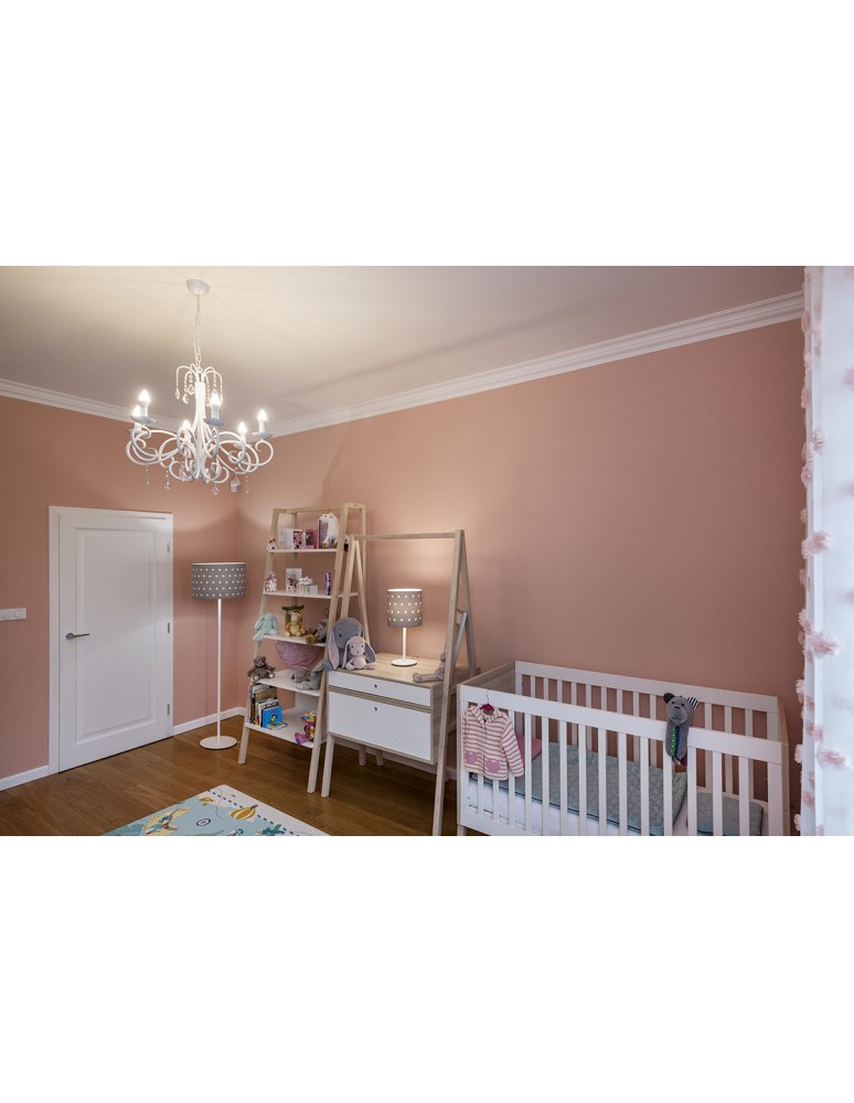 Floor lamps with lampshade - Argon MAGIC 1-fl. floor lamp 1x15W (max) gray with white stars white structure 4130 - product kolory-swiatla.pl 3