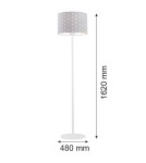 Floor lamps with lampshade - Argon MAGIC 1-fl. floor lamp 1x15W (max) gray with white stars white structure 4130 - product 4
