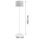 Argon MAGIC lampa podłogowa 1 pł. 1x15W (max) szary w białe gwiazdki biały struktura 4130