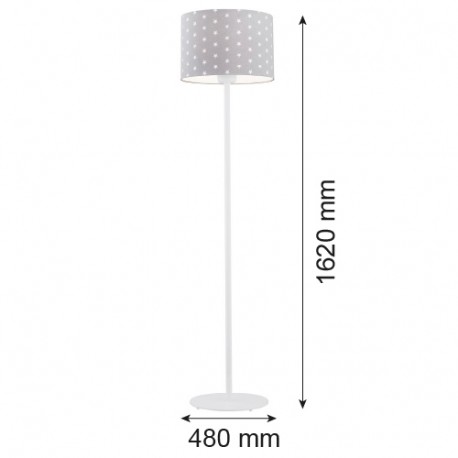 Argon MAGIC lampa podłogowa 1 pł. 1x15W (max) szary w białe gwiazdki biały struktura 4130