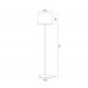 Argon MAGIC lampa podłogowa 1 pł. 1x15W (max) szary w białe gwiazdki biały struktura 4130
