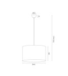 Lamps for childrens room - Argon MAGIC pendant lamp 1 pł. 1x15W (max) gray with white stars chrome elements 4134 - product 3