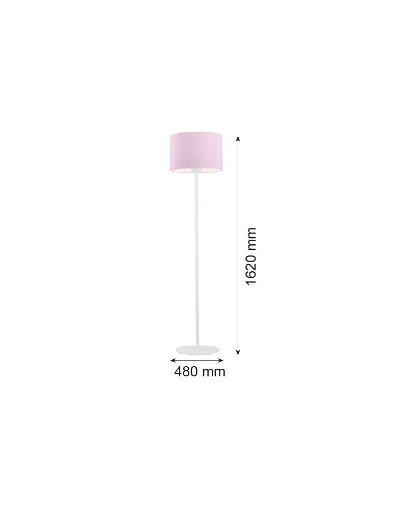 Floor lamps with lampshade - Argon MAGIC 1-fl. floor lamp 1x15W (max) pink white structure 4132 - product kolory-swiatla.pl 2