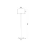 Floor lamps with lampshade - Argon MAGIC 1-fl. floor lamp 1x15W (max) pink white structure 4132 - product 3