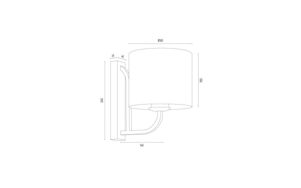 Argon MARANELLO kinkiet 1 pł. 1x15W (max) biały stare złoto 8356