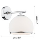 Argon MARBELLA kinkiet 1 pł. 1x15W (max) opal mat chrom 4254