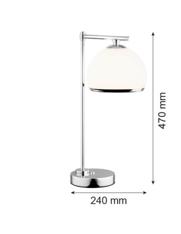 Argon MARBELLA PLUS 1 fl. table lamp 1x15W (max) opal matt chrome 8121 - product 2