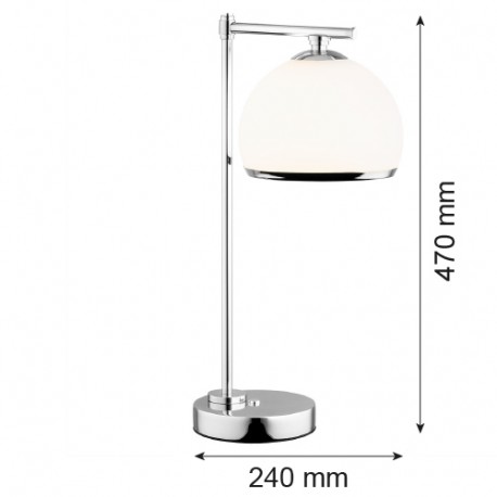 Argon MARBELLA PLUS lampa stołowa 1 pł. 1x15W (max) opal mat chrom 8121