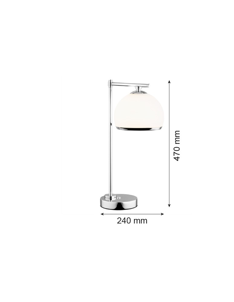Desk lamps - Argon MARBELLA PLUS 1 fl. table lamp 1x15W (max) opal matt chrome 8121 - product kolory-swiatla.pl 2