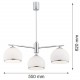 Argon MARBELLA żyrandol 3 pł. 3x15W (max) opal mat chrom 1487