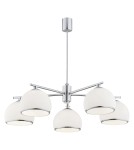 Chandeliers - Argon MARBELLA 5 fl. chandelier 5x15W (max) opal matt chrome 2087 - product 1